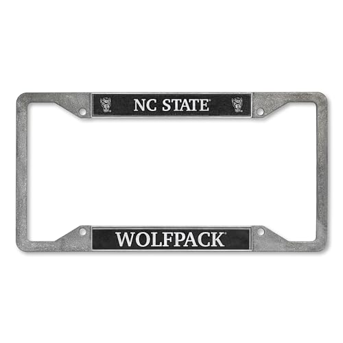 Rico Industries NCAA North Carolina State Wolfpack Pewter License Plate Frame 12" x 6"