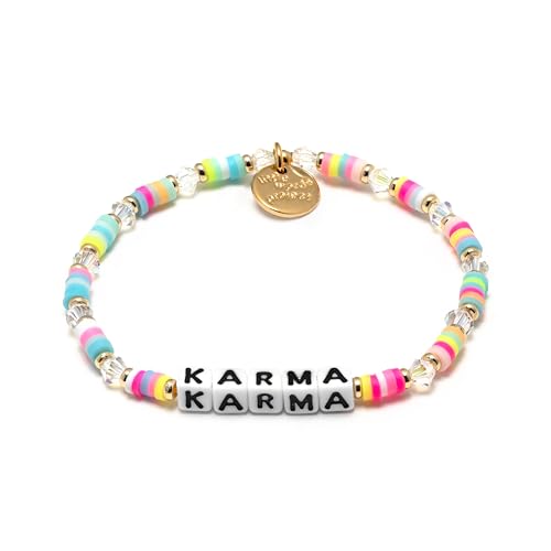 Little Words Project Karma Bracelet The Original Word Bracelet Made with Colorful Beads and Plated Brass Hardware Handcrafted Design & Positive Message Size S/M