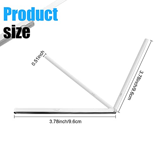 Hotop 20 Blades Steel Feeler Gauge Tapered Feeler Gauge Set Stainless Steel Dual Marked Metric and Imperial Measuring Tool for Measuring Gap Thickness or Width(0.05-1.00 mm)