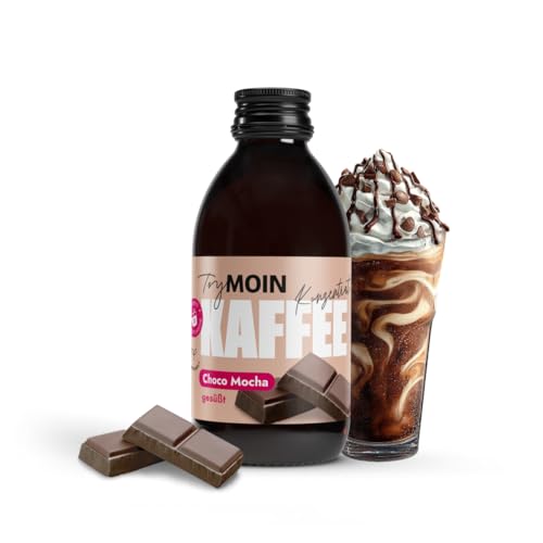TryMOIN Choco Mocha – Kaffeekonzentrat mit Choco-Sirup für Iced Coffee, Cappuccino, Frappé & Latte | mit Bio-Fairtrade Kaffee, 30 Portionen pro Flasche