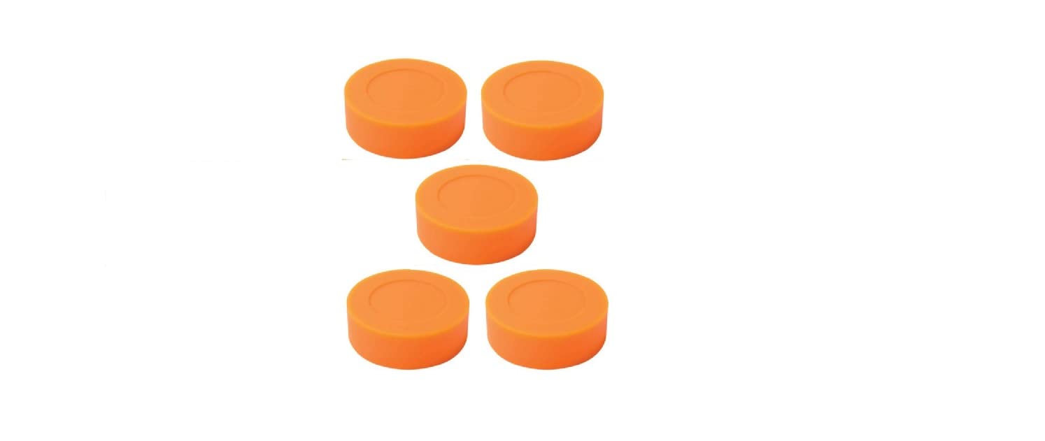 FITCOZI Orange Ice Hockey Pucks, NHL Official Size, 2.7 Inch, 75 Grams, Set of 1, Pack of 5-image-4