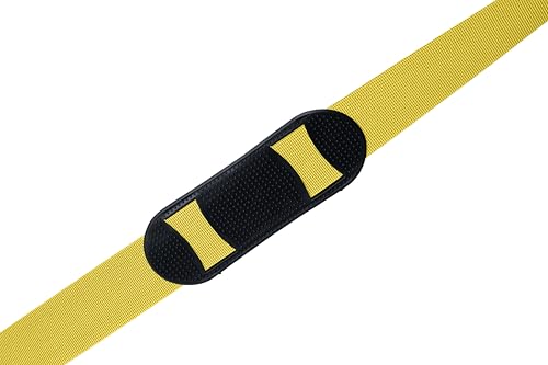 MiniMates Tragegurt für Laufrad | Praktischer Schultergurt für Laufrad, Leicht und Verstellbar | Bequemes Tragen von Laufrädern - Robustes Material - Perfekt für unterwegs (gelb)