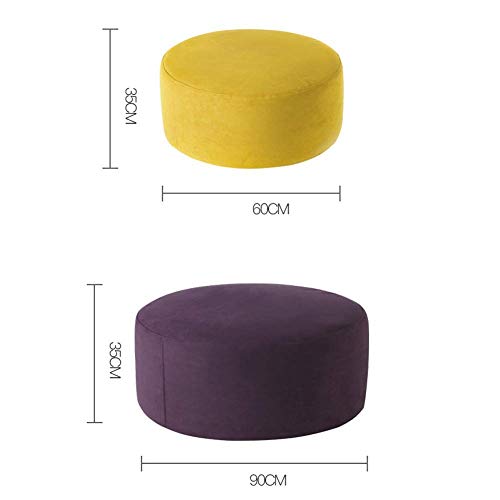 Mesa de café para sala de estar moderna y puff redondo de 60 cm verde glam 3
