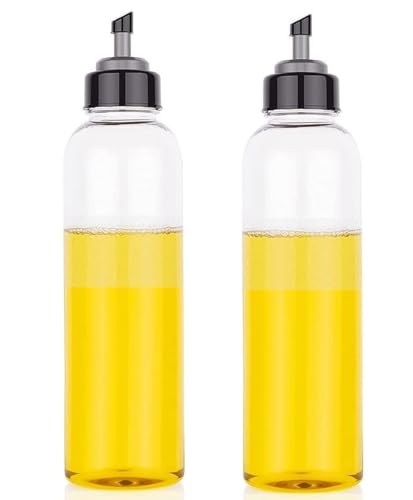 Image of Clazkit Plastic Oil Dispenser Bottle 1 Litre with Easy Pour Spout | Leakproof Kitchen Oil Container | Multipurpose Cooking Oil Storage Bottle for Oil, Vinegar & Sauces | pack of 2