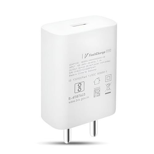Image of Vivo 44W C-Type Flash Fast Charger Adapter for Vivo V40, V40 Pro, V40e, Y300 5G, Y28E,Y28S,T3 Lite,Y58,Y200 Pro,V30E,Y18I,Y18,Y18E,V30,V30 Pro,V29,Iqoo Z9X,T2 Pro,Iqoo 9,Neo 7 Pro | USB C 44 w, White
