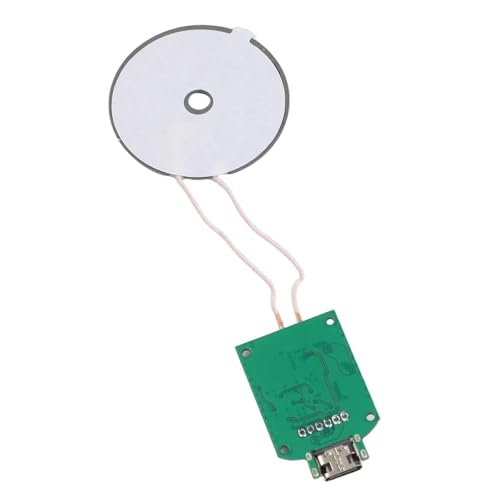 Tidevib Módulo transmisor de carga inalámbrico de alta potencia de 15 W para uso general, entrada CC 5 V/9 V/12 V, interfaz tipo C, placa PCB verde
