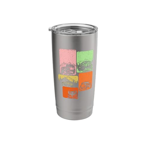 Retro 4x4 Offroad Adventure Stainless Steel Tumbler