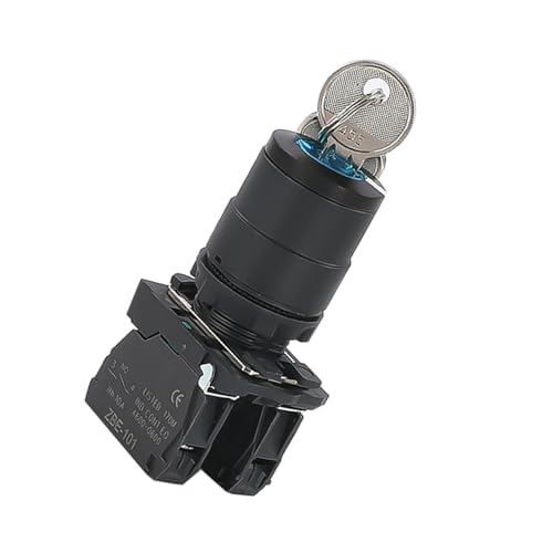 Commutateur de bouton de sélection XB5-AG33 rotatif 2 vitesses clé 22mm ZBE-10