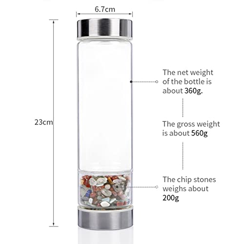 Bouteille d'eau élixir de cristal de quartz naturel thé pour eau de gemme - 3