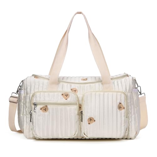 ANKICK Quilted Diaper Bag Tote with Nappy Storage