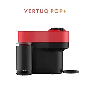 Nespresso Vertuo Pop+ Coffee and Espresso Maker by Breville with Milk Frother, Spicy Red Nespresso Vertuo Pop Coffee and Espresso Maker by Breville with Milk Frother Spicy Red