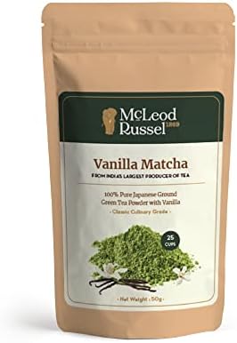McLeod Russel 1869 - Vanilla Matcha | 50g | 100% Pure Japanese Matcha Green Tea | Stress Relief | Enhances Focus | 25 cups