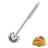 Westmark Spaghettilöffel/Pasta-Schöpflöffel, Länge: 32,5 cm, Rostfreier Edelstahl, Glory, Silber, 18552270