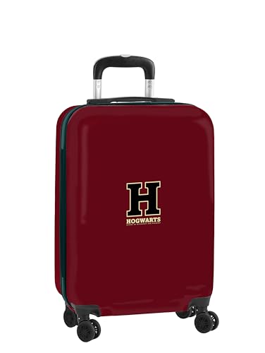 Harry Potter Hogwarts - Trolley de Cabina 20 Pulgadas, Maleta con Ruedas, Candado de Seguridad, Maleta Ligera, 34.5x20x55 cm