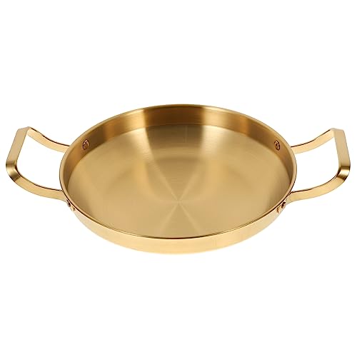HOMOBABE Olla Inoxidable de Plano para Cocción Seco Utensilio de Cocina para Hogar Hotel y