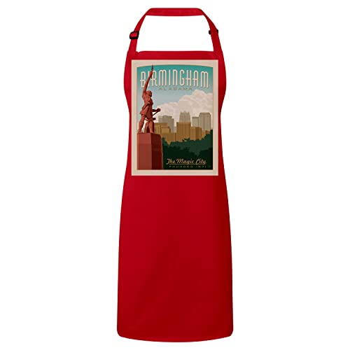 Affiche vintage cuisine rouge Birmingham Alabama pour réveiller un mur blanc triste