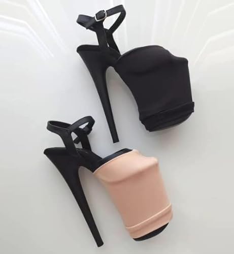 Pole dance shoe protectors, Exotic shoe protectors biflex, Stripper shoe protectors (Black)
