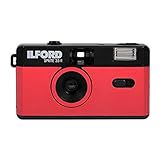 Ilford Sprite 35-II Reusable/Reloadable 35mm Analog Film Camera (Red and Black)