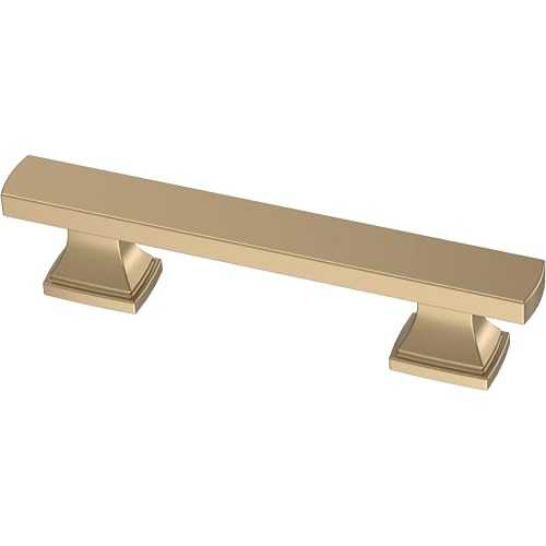 Franklin Brass 10 Pack Champagne Bronze Gold Cabinet Handles 3 inch (76mm) Kitchen Cabinet Handles and Drawer Pulls for Cupboards and Dressers | Tiered Foot