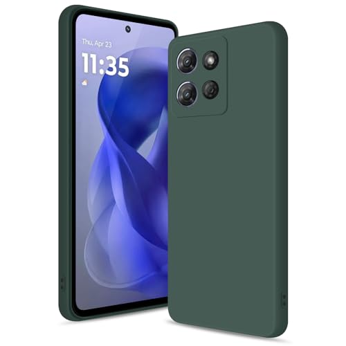 Coque Motorola Moto G Power 5G 2025 en silicone souple vert avec doublure microfibre