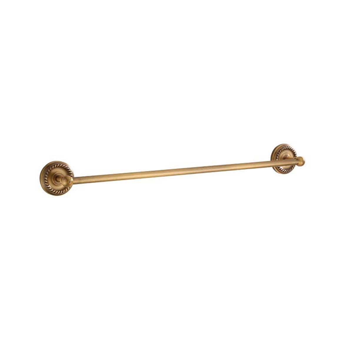 Barra portasciugamani da parete vintage con dettagli intrecciati in oro spazzolato, perfetto per asciugamani da bagno, accappatoi e asciugamani da cucina (40 cm)
