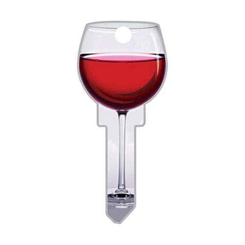 Lucky Line Key Shapes, RED WINE, House Key Blank, KW1/11, 1 Key (B108K)