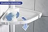 Wenko 3208010100 Angoliera Telescopica per la Doccia Easy 4 Ripiani, 8 Ganci, Alluminio, Plastica, 19,5 x 78-265 x 26 cm, Bianco #5