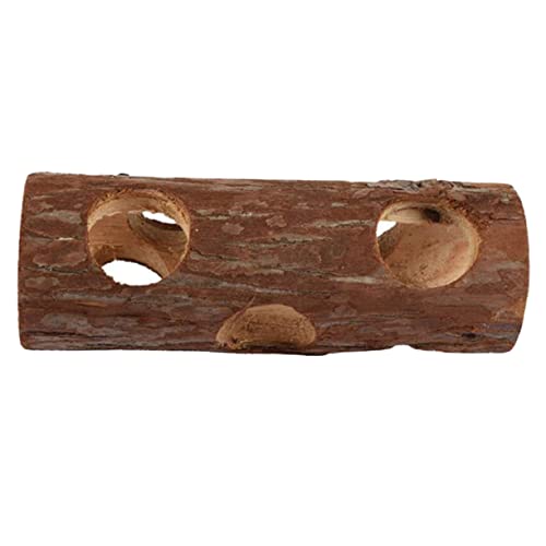 DOITOOL 300g Hamster Hideout Tunnel Durable Natural Wood Toy for Guinea Pigs Hamsters and Pets Safe Bite-Resistant Easy to Install Long Pet Play Tunnel
