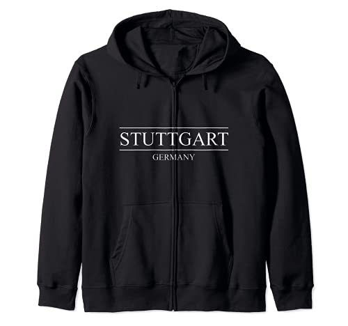STUTTGART GERMANY Zip Hoodie, Black