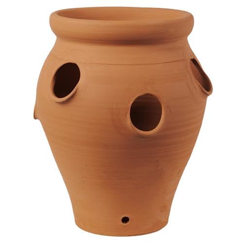 Maceta Barro FRESERA con Agujeros Exterior - para Fresas, Flores O Plantas (40 cms)