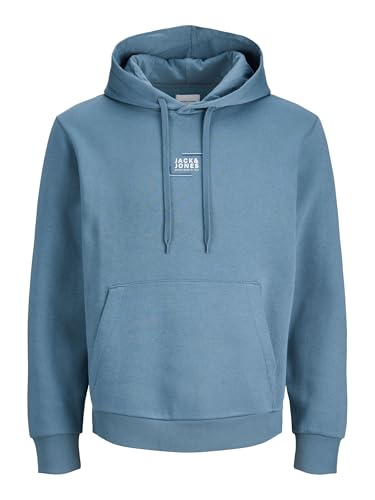 JACK & JONES Jjcorp Graphic Sweat Hood Noos, Miraggio Azul, L Hombre, Miraggio BLU, L