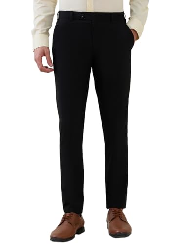 Image of Park Avenue Men Neo Fit Twill Pattern Poly Viscose Blend Flat Front Formal Trouser
