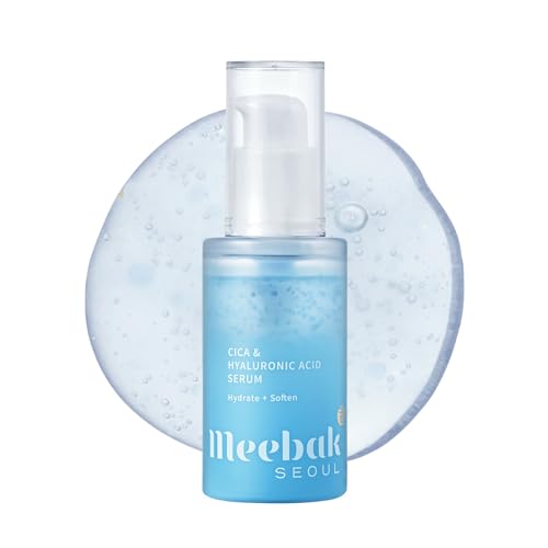 Meebak Korean Hyaluronic Acid Serum – Hydrating and Plumping Face Serum for Radiant, Dewy Skin | Centella Asiatica & Vitamin C | Korean Facial Serum