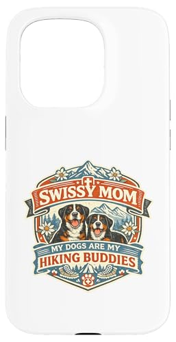 Swissy Mom of Two Hiking Buddies GSMD Dog Mom �����Ȍ� �X�}�z�P�[�X iPhone 15 Pro �p