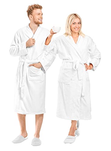 100% Cotton Terry Robes for Women Bathrobe Men Unisex Shower Robe