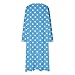 Womens Pajamas Dresses Plus Size Fashion Polkadot Print Long Sleeves Crewenck Loose Comfy Nightgowns Nightdress Style002 Light Blue X-Large