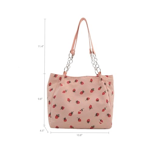 Bolso Tote de Pana con Cierre para Mujer miniatura 7