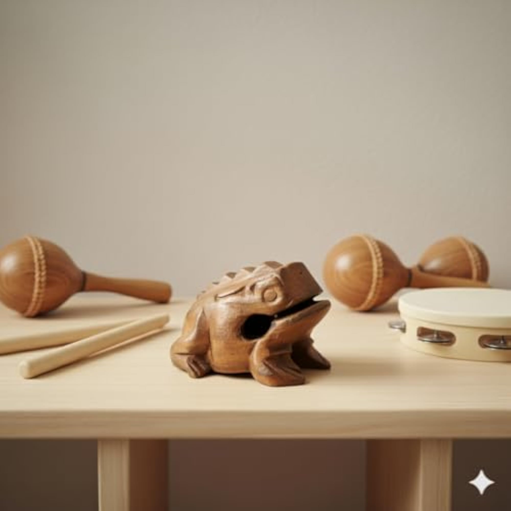 Wooden Guiro Percussion Musical Instruments Set