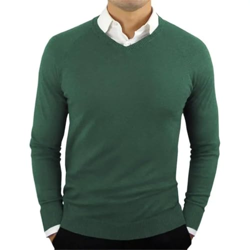 Men‘S Autumn Winter Business Casual Sweater Knit Woolen Pullover V Neck Sweater Pullover Tops2