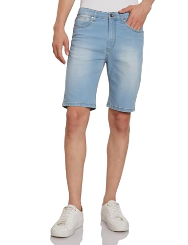 Image of Amazon Brand - Symbol Men's Cotton Rich Stretchable. Regular Fit Denim Shorts
