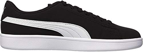 PUMA Men's Smash v2 Sneaker, Black White, 7 M US