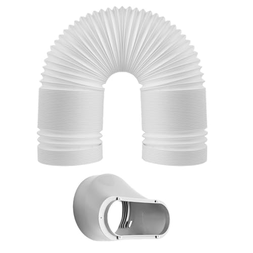 IMIKEYA Manguera de Escape para Aire Acondicionado Tubo Ventilación Extensible con Adaptador Compatible Oficina y Hogar Resistente Instalar