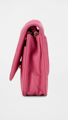 Chanel Women's Pre-Loved Pink Lambskin Classic Quilted Wallet On Chain, Red, One size4