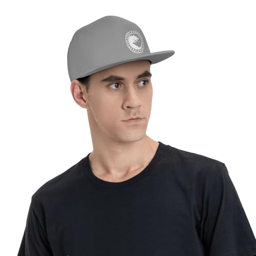 Gorra plana ajustable Viking Norse Wolf negra miniatura 6