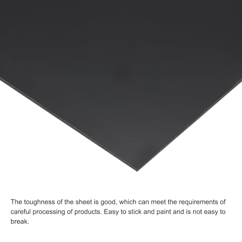 Image of MECCANIXITY Black ABS Plastic Sheet 10 x 6 x 0.04 Inch for Building Model, DIY Crafts, Panel, Pack of 2 Pcs