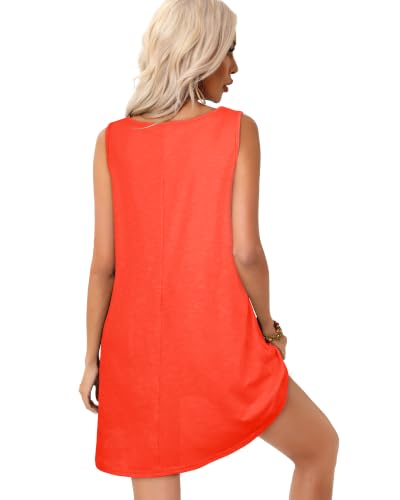 Image of Womens Swimsuit Cover Up Summer Sleeveless Beach Dress Tank Bikini Coverups | 2026 Sleeveless Swimwear Cover Ups,Fashion Hawaiian Vacation Cruise Outfits, Bathing Suit Cover Up,T-Shirt Sundress