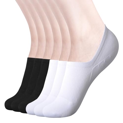 DIBAOLONG Womens No Show Socks Non Slip Flat Boat Line Low Cut Socks 6 Pairs