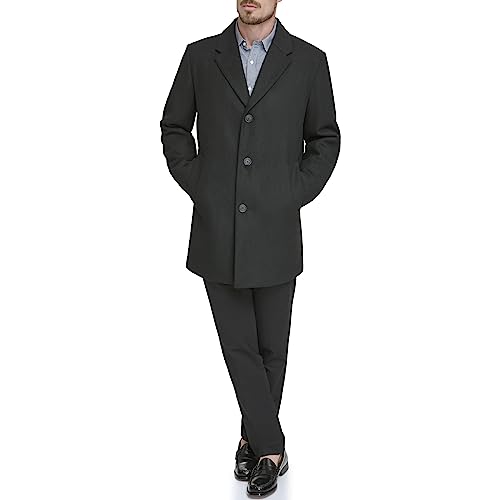 Image of DOCKERS Men's Henry Wool Blend Top Coat (Regular and Big & Tall Sizes)