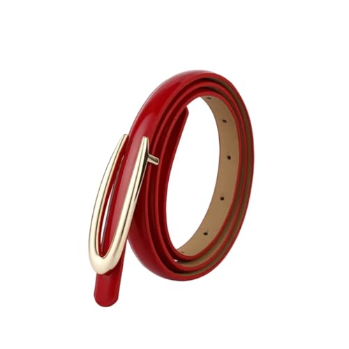 Rfmfkkg Women's Skinny Leather Belt Ladies Solid Color Thin Waist Belt Buckle For Jeans Accessories