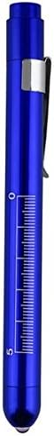 6 Pack Nurse Penlight Medical White Led Pen Light with Pupil Gauge Measurements for Doctor Stethoscope Healthcare Nursing School Students